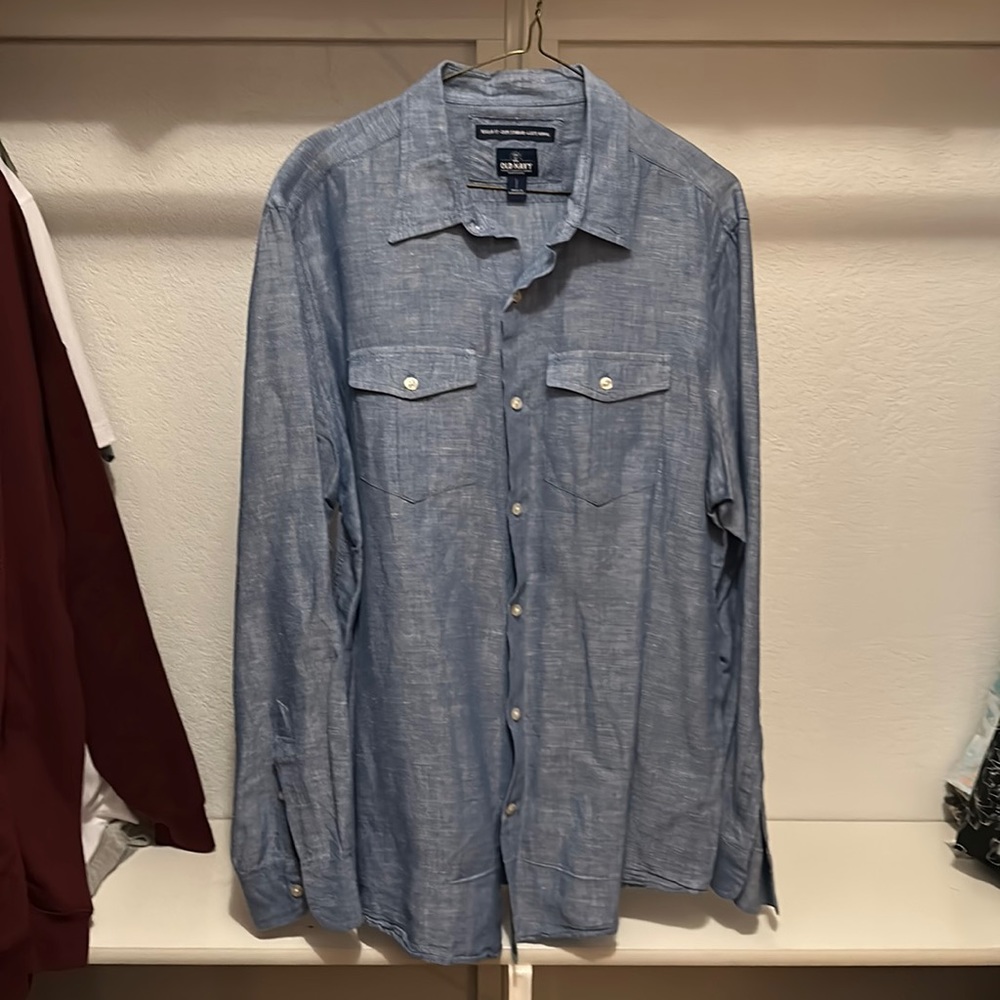 Men's L Casual Button-down Shirt